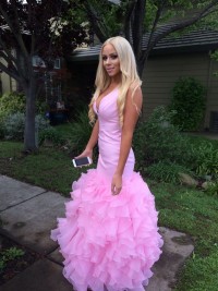 Loved this fuchsia dress