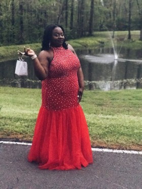 Red Plus Size Prom Dress 2020