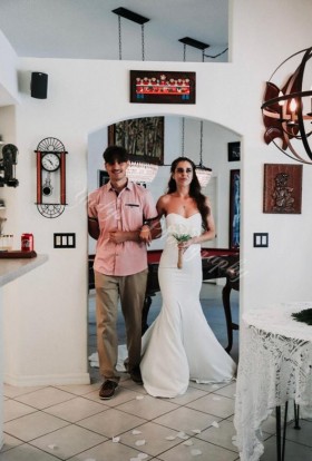 wedding dress fits perfectly
