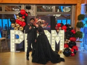 corset modified black prom dress